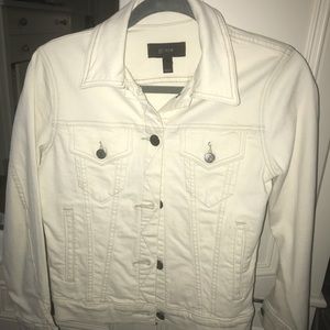 Like new JCrew white jean jacket - worn once